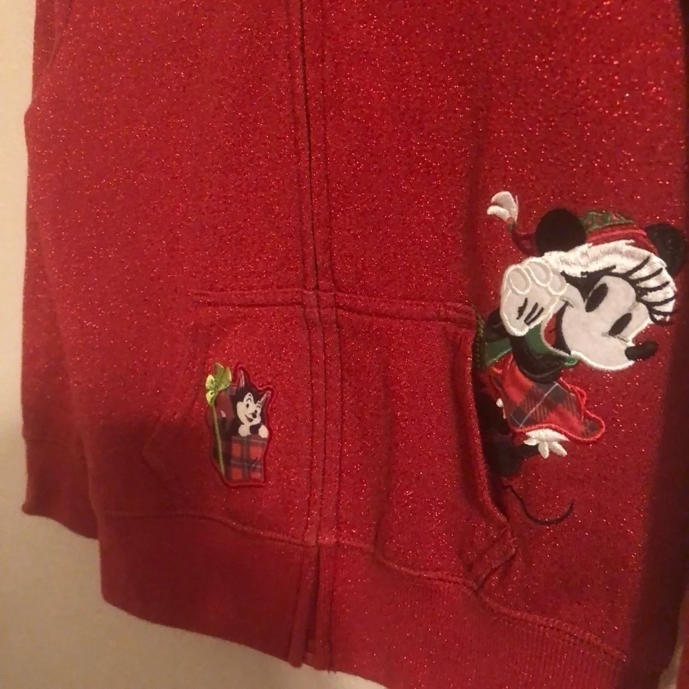 Disney World Parks Minnie Red christmas girl Hoodie jacket